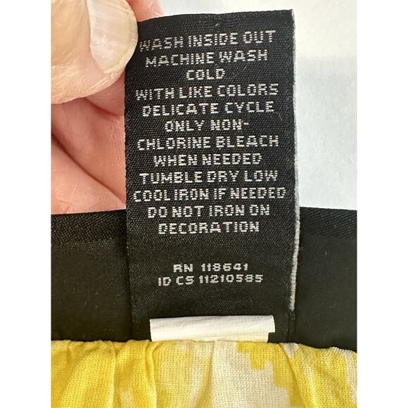 Lane Bryant Women’s Top 3/4 Sleeves Yellow Embroidered Elastic Waist Sz 18/20 - Picture 12 of 14